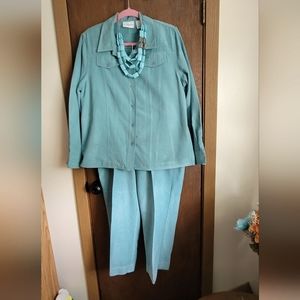 Alfred Dunner Jean look 2pc Pant Suit